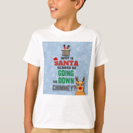 Funny Santa geht den Schornstein herunter Joke Kin T-Shirt