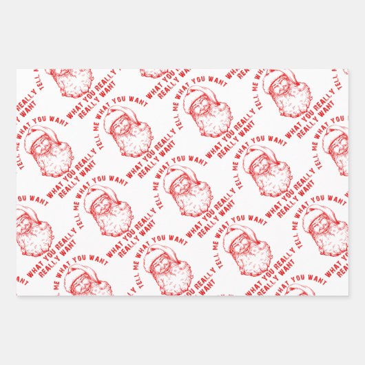 Funny Santa Geschenkpapier Set (Vorderseite 3)