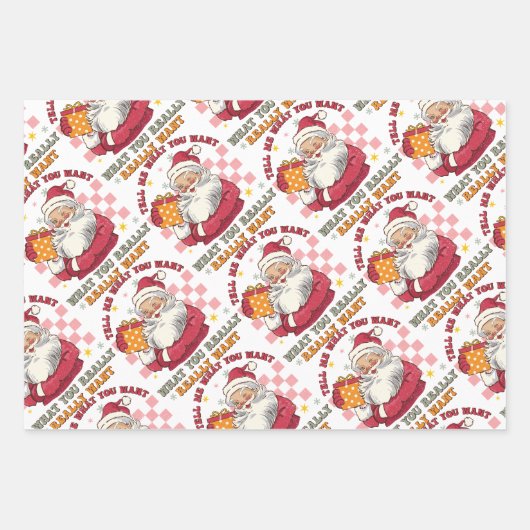 Funny Santa Geschenkpapier Set (Vorderseite 2)