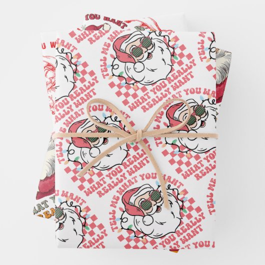 Funny Santa Geschenkpapier Set (Beispiel)