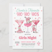 Funny Santa Girls Night Weihnachts Party Einladung (Vorderseite)