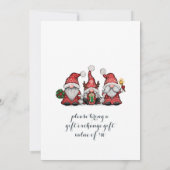 Funny Santa Gnomen Merry Christmas Little Party Einladung (Rückseite)