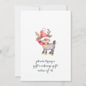 Funny Santa Gnomes Frohe Weihnachten Kleines Party Einladung (Rückseite)