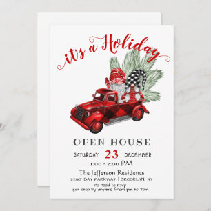 Funny Santa Gnomes Weihnachtsfeiertag Open House Einladung