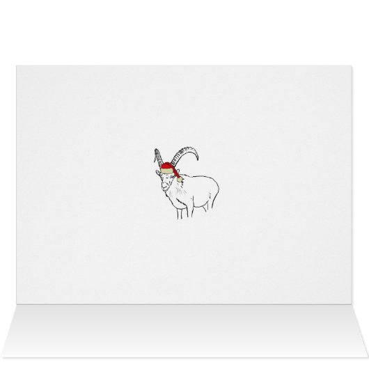 Funny Santa Goat Zeichnend (Innenansicht Horizontal (Oben))