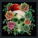 FUNNY SANTA GREEN SKULL AND CHRISTMAS FLORAL POSTER<br><div class="desc">FUNNY SANTA GREEN SKULL UND CHRISTMAS MIT FLORALER KUNST.</div>