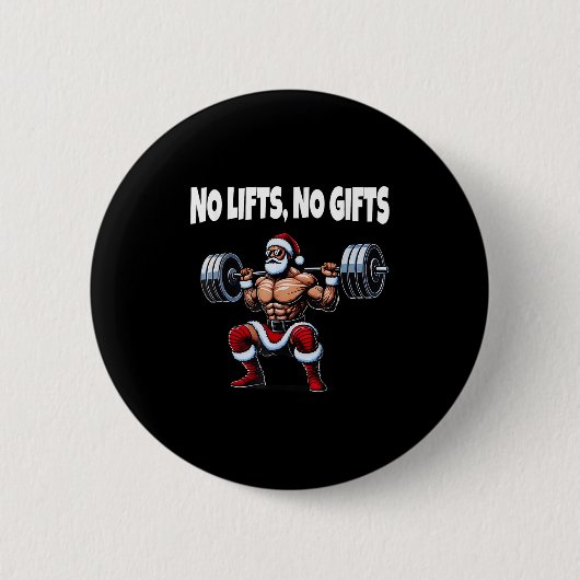 Funny Santa Gym Lifting Swole Weihnachten Weihnach Button (Vorderseite)