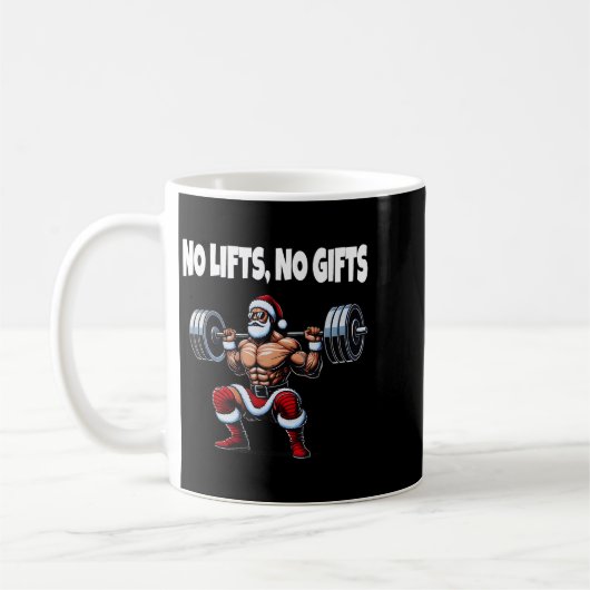 Funny Santa Gym Lifting Swole Weihnachten Weihnach Kaffeetasse (Links)