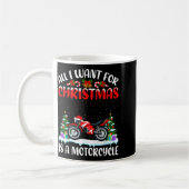 Funny Santa Hat All I Want For Christmas Is A Moto Kaffeetasse (Links)