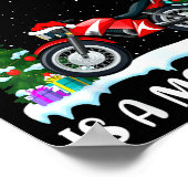 Funny Santa Hat All I Want For Christmas Is A Moto Poster (Ecke)