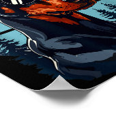 Funny Santa Hat Christmas Dobie Doberman Nscher Poster (Ecke)