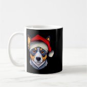 Funny Santa Hat Xmas Pajamas Blue Heeler Dog Chris Kaffeetasse (Links)