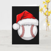 Funny Santa Hat Xmas Srt Lover Christmas Baseball Karte (Gelbe Blume)