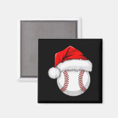 Funny Santa Hat Xmas Srt Lover Christmas Baseball Magnet (Vorderseite/Rückseite)