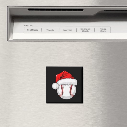 Funny Santa Hat Xmas Srt Lover Christmas Baseball Magnet (In Situ (Geschirrspüler))