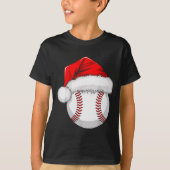 Funny Santa Hat Xmas Srt Lover Christmas Baseball T-Shirt (Vorderseite)