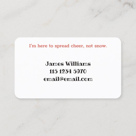 Funny Santa Hawaiian Visitenkarte (Rückseite)