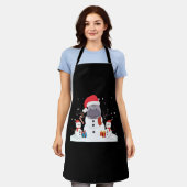 Funny Santa Hippo Weihnachten Snowman Xmas Geschen Schürze (Getragen)