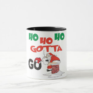 Funny Santa HO HO HO Gotta Go Tasse
