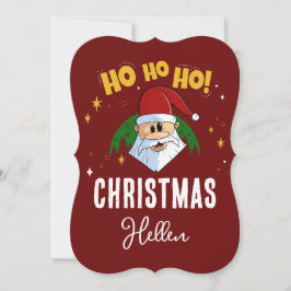 Funny Santa Ho Ho Weihnachten mit deinem Namen