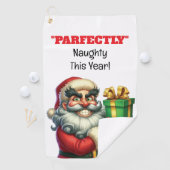 Funny Santa Holiday Golfhandtuch (Insitu)