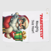 Funny Santa Holiday Golfhandtuch (Horizontal)