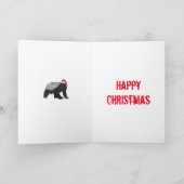 Funny Santa Honey Badger Funny Christmas Zitat Karte (Innenseite)