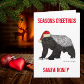 Funny Santa Honey Badger Funny Christmas Zitat Karte