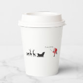 Funny santa 'I am coming' for sleigh Pappbecher (Rückseite)