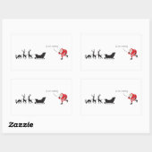 Funny santa 'I am coming' for sleigh Rechteckiger Aufkleber (Blatt)