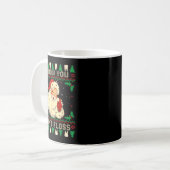 Funny Santa I Know You Didn't Floss Dentist Dental Kaffeetasse (Vorderseite Links)