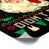 Funny Santa I Know You Didn't Floss Dentist Dental Poster (Ecke)