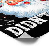 Funny Santa I Know You Didn't Floss Dentist Dental Poster (Ecke)