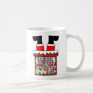 Funny Santa I'm Fine. Everything is Fine Kaffeetasse