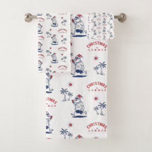 FUNNY SANTA IM JULI - PATTERN BADHANDTUCH SET