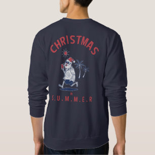 FUNNY SANTA IM JULI SWEATSHIRT