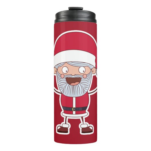 Funny Santa individuelle Name & color tumbler Thermosbecher (Vorderseite)