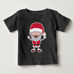 Funny Santa individuelle Name Kleidung Baby T-shirt