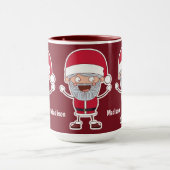 Funny Santa individuelle Name Tasse (Zentrum)
