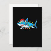 Funny Santa Jaws Shark Christmas Lights Merry Shar Einladung (Vorne/Hinten)