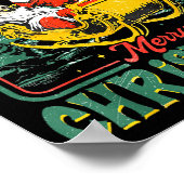 Funny Santa Jesus The Boys Are Back In Town Merry  Poster (Ecke)