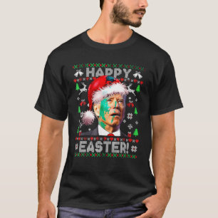 Funny Santa Joe Biden Happy Oaster Ugly Weihnachte T-Shirt