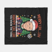 Funny Santa Joe Biden Merry Äm Christmas Ugly Fleecedecke (Vorderseite (Horizontal))