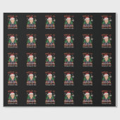 Funny Santa Joe Biden Merry Äm Christmas Ugly Geschenkpapier (Flach)