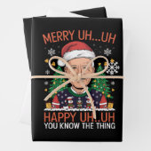 Funny Santa Joe Biden Merry Äm Christmas Ugly Geschenkpapier Set (Beispiel)