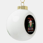 Funny Santa Joe Biden Merry Äm Christmas Ugly Keramik Kugel-Ornament (Links)