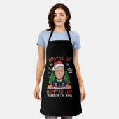 Funny Santa Joe Biden Merry Äm Christmas Ugly Schürze (Getragen)