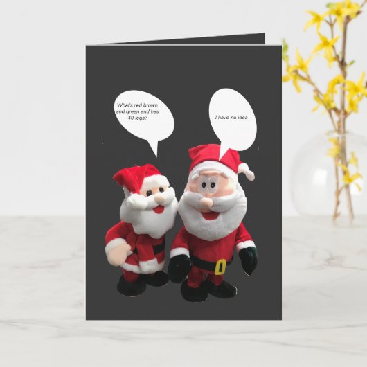 Funny Santa Joke Karte (Gelbe Blume)