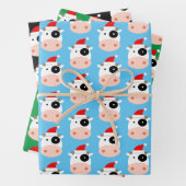 Funny Santa Kuw Weihnachtsblatt Geschenkpapier Set (Beispiel)