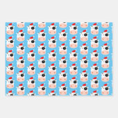 Funny Santa Kuw Weihnachtsblatt Geschenkpapier Set (Vorderseite)